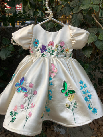 Crème Hand Embroidered Dress