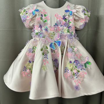 Handwork Beautiful birthday dress for baby Girl