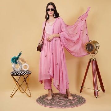 EF1029 - Pink Anarkali Set