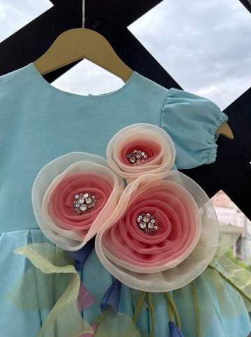 Blue Kids Birthday Dress