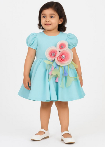 Blue Kids Birthday Dress