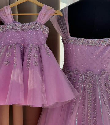 Lavender Butterflies Mom and Daughter Combo