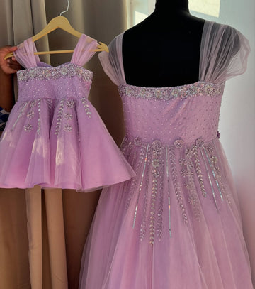 Lavender Butterflies Mom and Daughter Combo