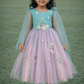 Blue and Pink Hand Crafted Baby Dress