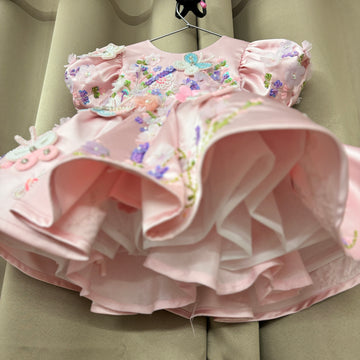 Pink Hand Crafted Birthday Dress