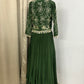 Green designer dress