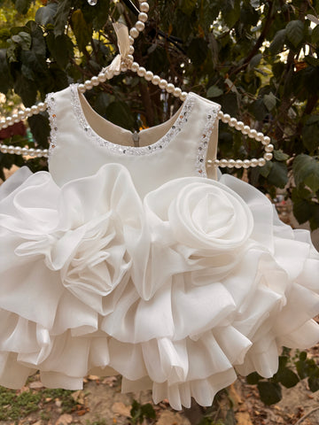 White Ruffles Dress