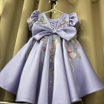 Lavender Hand Crafted Dress