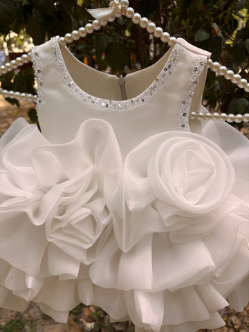 White Ruffles Dress