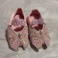 Hand made beautiful baby shoes of soft fabric