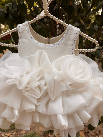 White Ruffles Dress