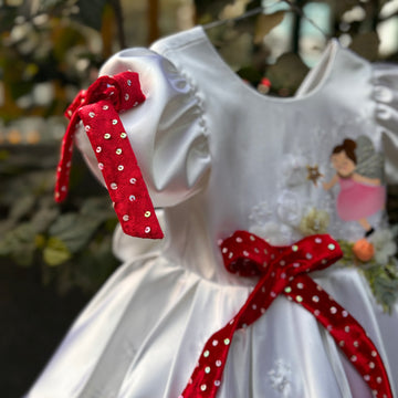 Hand painted birthday dress for baby Girl