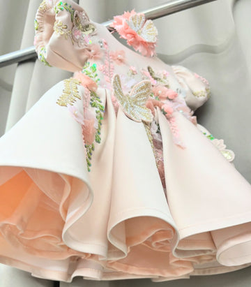 Pink color Birthday dress for baby girl