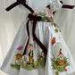 White Hand painted birthday dress for little princess