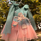 Blue and Pink dual tone Baby Girl Handmade Dress