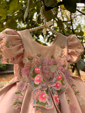 Peach Big Butterfly Dress