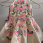 White Halter Neck Baby Dress