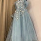 Blue Handmade Mother Daughter Dress Set