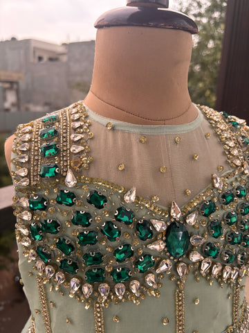 Green Handmade Ball Gown