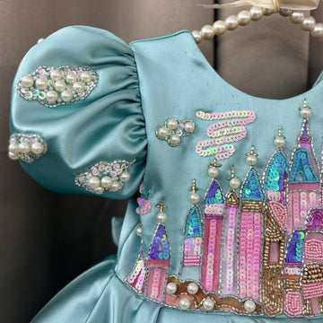 Green Hand Painted Dress