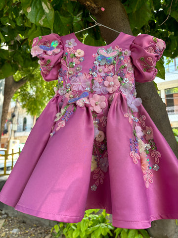 Pink Hand Crafted Dress