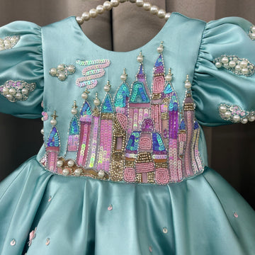 Green Hand Painted Dress