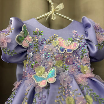 Lavender Hand Crafted Dress