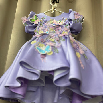Lavender Hand Crafted Dress