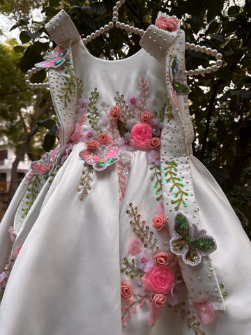 White Handmade Designer Dress