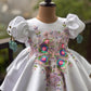 White Big Butterfly Birthday Dress