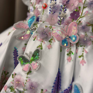 White Hand Crafted Dress