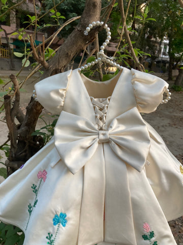 Crème Hand Embroidered Dress