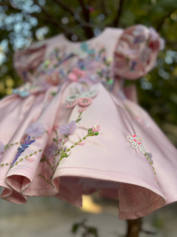 Pink Hand Crafted Birthday Dress
