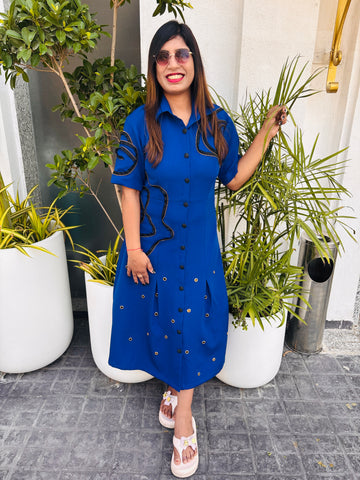 Royal Blue Women Dress