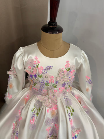 Beautiful Hand work of white colour