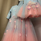 Dual Tone Handmade Mother Daughter Dress Set