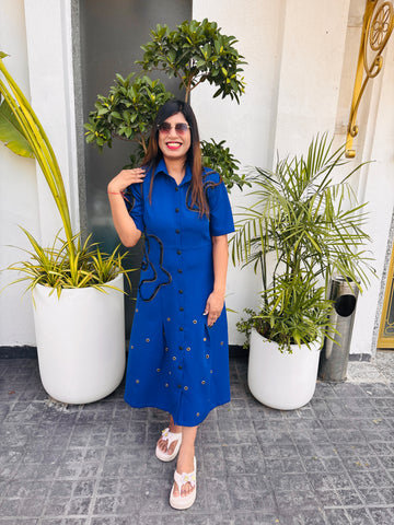 Royal Blue Women Dress