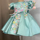 Pista Green color baby dress