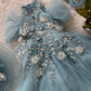 Blue Handmade Mother Daughter Dress Set