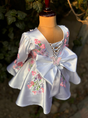 White Hand Crafted Emblished Dress