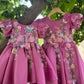 Pink Handmade Mother Daughter Dress Combo