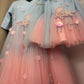 Dual Tone Handmade Mother Daughter Dress Set
