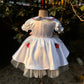 White Embroidered Collared Dress