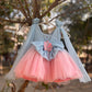 Dual Tone Handmade Mother Daughter Dress Set