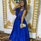 Blue smart party wear dress