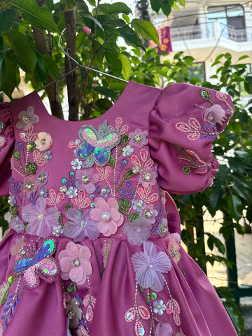 Pink Hand Crafted Dress