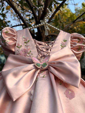 Peach Big Butterfly Dress