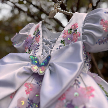 White Handmade Emblished Dress