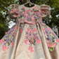 Beige Handmade Dress with 3D Butterflies