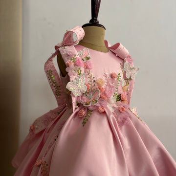Pink Handmade Designer Dress